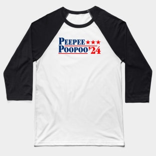 Pee Pee Poo Poo 2024 Peepee Poopoo '24 Meme Baseball T-Shirt